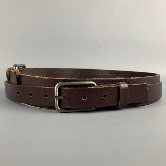 DIRK BIKKEMBERGS Size 30 Brown Leather Double Buckle Belt - Picture 4 of 5